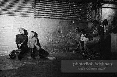 Edie Sedgwick and Bibbe Hanson during the filming of 