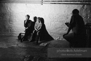 Edie Sedgwick and Bibbe Hanson during the filming of 