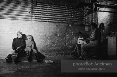 Edie Sedgwick and Bibbe Hanson during the filming of 