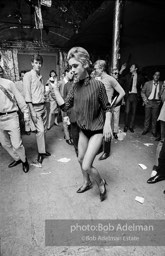 Edie Sedgwick dances at a party at Warhol's Factory. New York City, 1965.