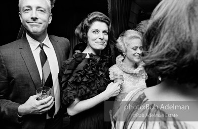 Marion Javitz (center). Society party, New York City, 1965.