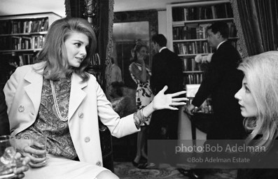 Baby Jane Holzer (right).Society party. New York City, 1965.