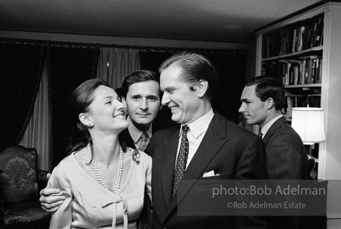 Unidentified guests at a society party. New York City, 1965.