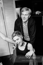 Andy Warhol and Edie Sedgwick at an east-side dinner party. New York City, 1965.