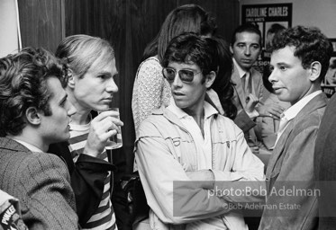 Gerard Melanga and Andy Warhol at a party. New York City, 1965.