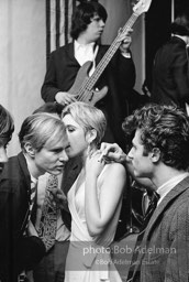 Andy Warhol, Edie Sedgwick and Gerard Melanga at a party. New York City, 1965.