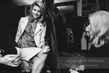 Baby Jane Holzer (right).Society party. New York City, 1965.