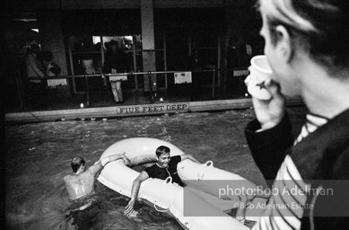 Pool party at Al Roon's Gym. New York City, 1965.