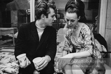 Warhol assistant Gerard Melanga and writer and arts patron Isabel Nash Eberstadt at a pool party at Al Roon's Gym. New York City, 1965.