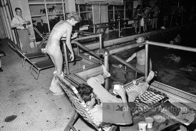 Pool party at Al Roon's Gym. New York City, 1965.