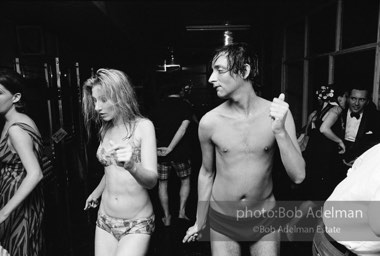 Warhol Superstar Baby Jane Holzer dances at a pool party at Al Roon's Gym. New York City, 1965.