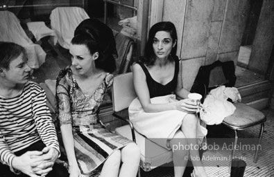 Andy Warhol, Isabel Nash Eberstadt and Marisol ata party at Al Roon's gym. New York City, 1965.