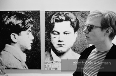 Andy with Most Wanted Men –
John Victor G. (1963) at the Leo
Castelli Gallery, New York City. 1965