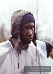 Selma marcher in rain, Selma to Montgomery march, 1965