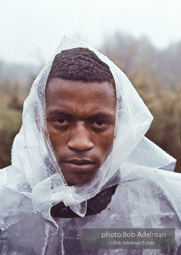 Selma marcher in rain, Selma to Montgomery march, 1965