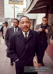 A triumphant King leaves the federal courthouse  after a federal judge, Frank Johnson, rules that the Selma-to-Montgomery march can proceed, Montgomery,  Alabama.  1965