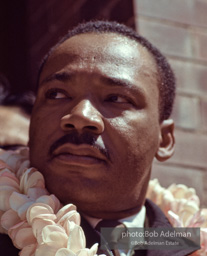 Martin Luther King  at the beginning of the Selma to Montgomery march, Selma Alabama, 1965.