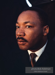 Martin Luther King in a quiet moment as he prepares to speak  inMontgomery,  Alabama.  1965